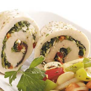 Spinach-Feta Chicken Rolls image