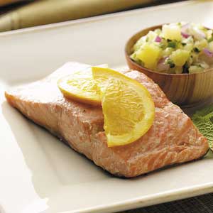 Salmon with Pineapple Salsa image