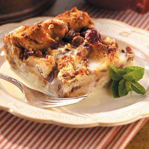 Bread Pudding with White Chocolate Sauce image