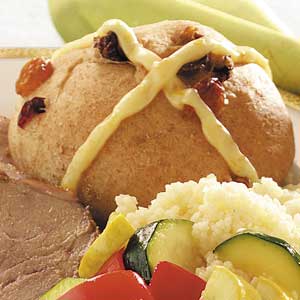 Spiced Fruited Hot Cross Buns image