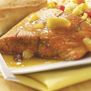 Salmon with Curry Chutney Sauce image