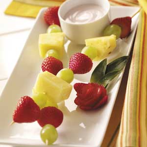 Fruit Skewers with Lactose-Free Dip image