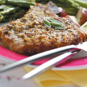 Veal Chops with Mustard-Sage Crust image