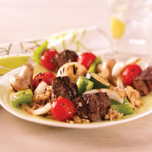 Steak and Vegetable Kabobs image