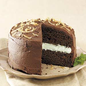 Coconut-Mint Chocolate Cake image