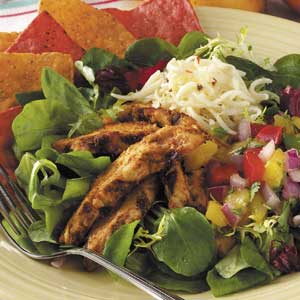 Spicy Chicken Salad with Mango Salsa image