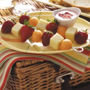 Fruit 'n' Cheese Kabobs with Strawberry Dip image