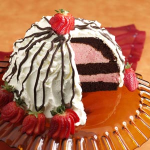 Chocolate-Strawberry Bombe image