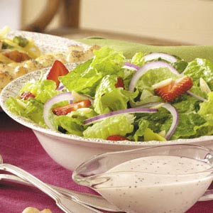 Strawberry, Onion and Romaine Salad image