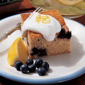 Blueberry Pudding with Lemon Cream Sauce_image
