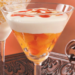 Peach Melba Mousse Dessert image