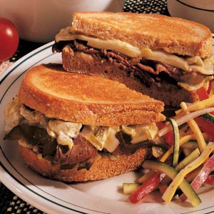 Grilled Roast Beef Sandwiches for 2 image