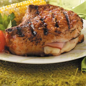 Grilled Cordon-Bleu Pork Chops image