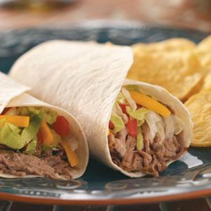 Slow-Cooked Green Chili Beef Burritos image