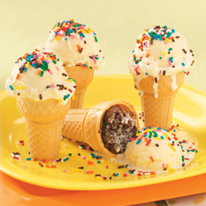 Brownie Ice Cream Cones_image