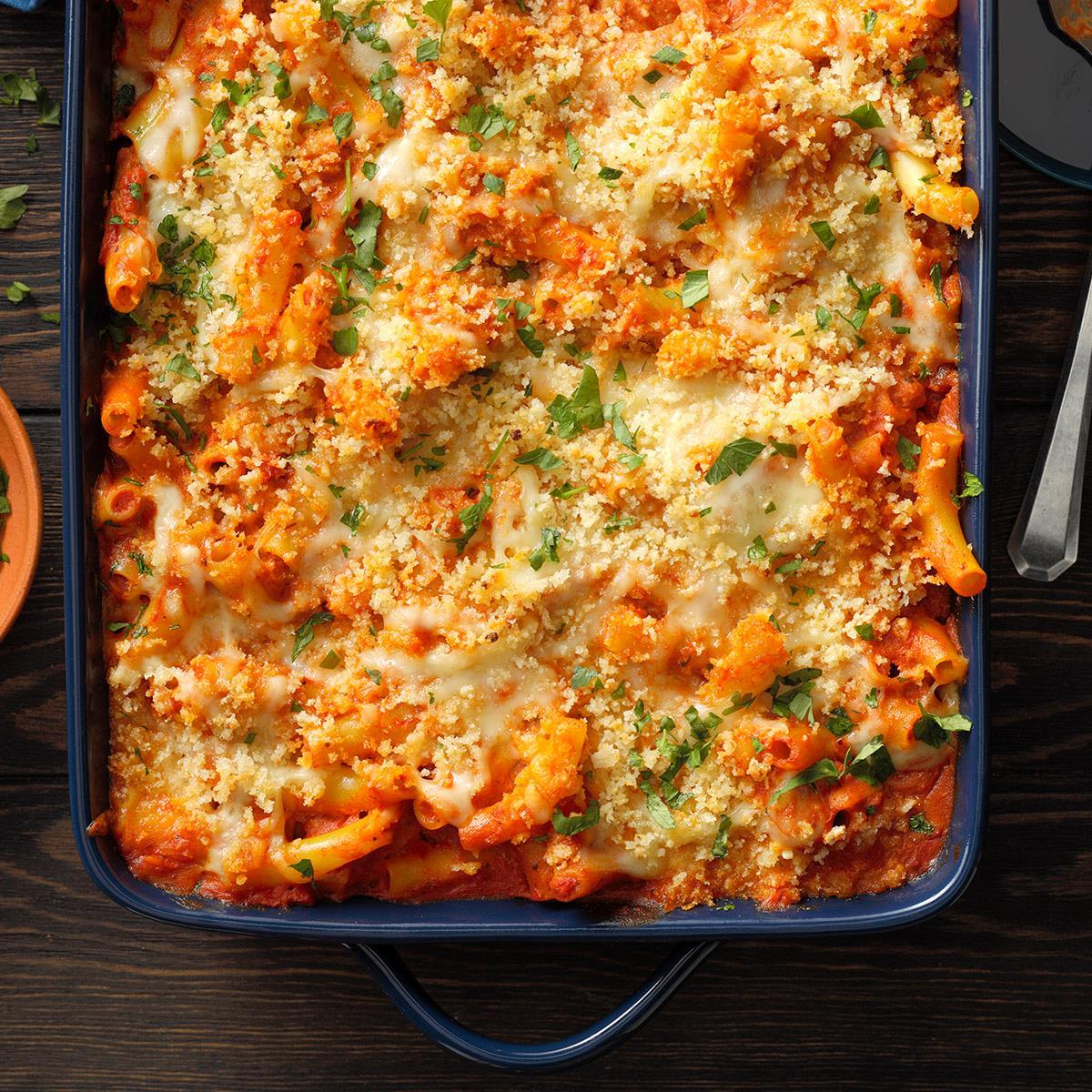 Five Cheese Ziti Al Forno Recipe Taste Of Home