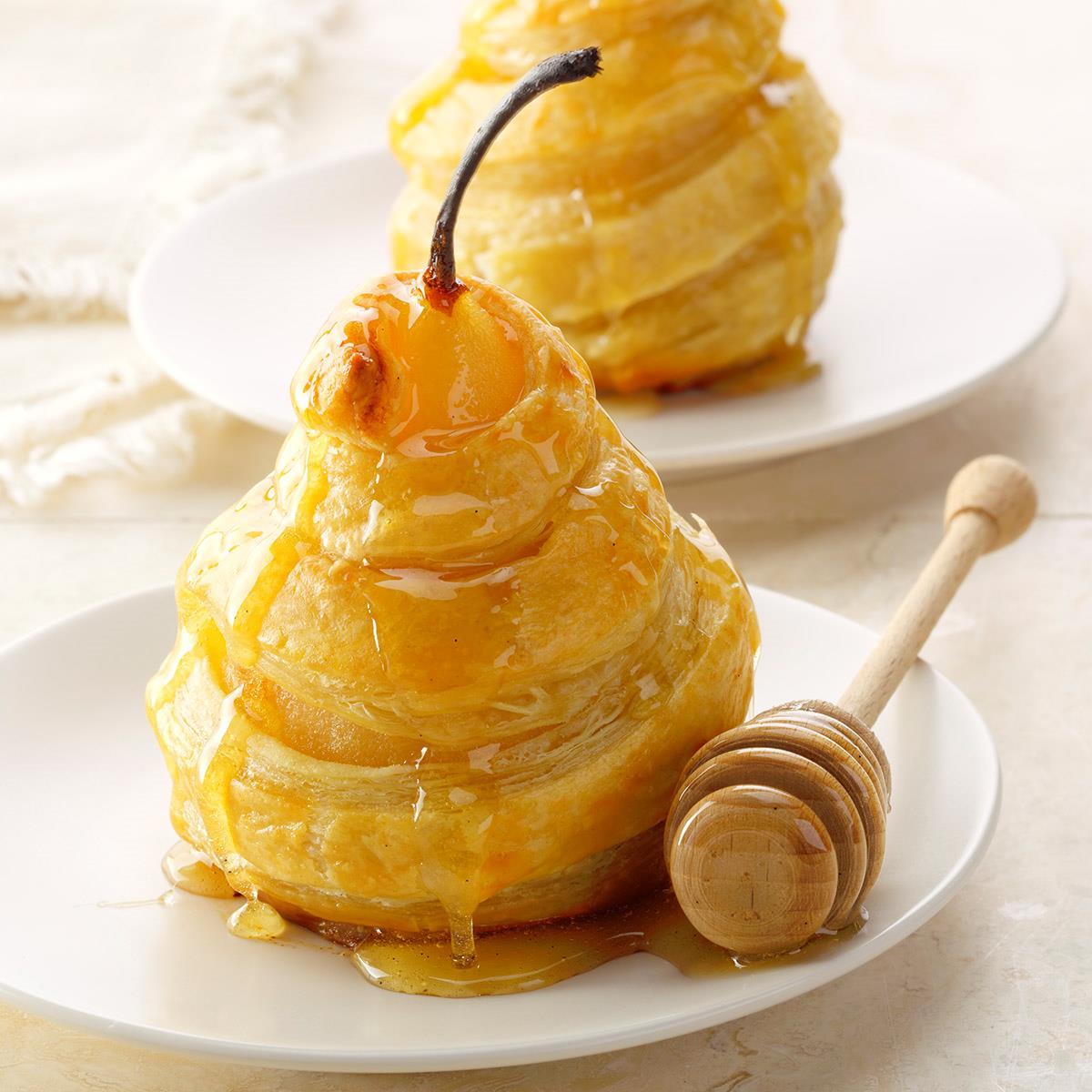 Honeyed Pears In Puff Pastry Recipe Taste Of Home