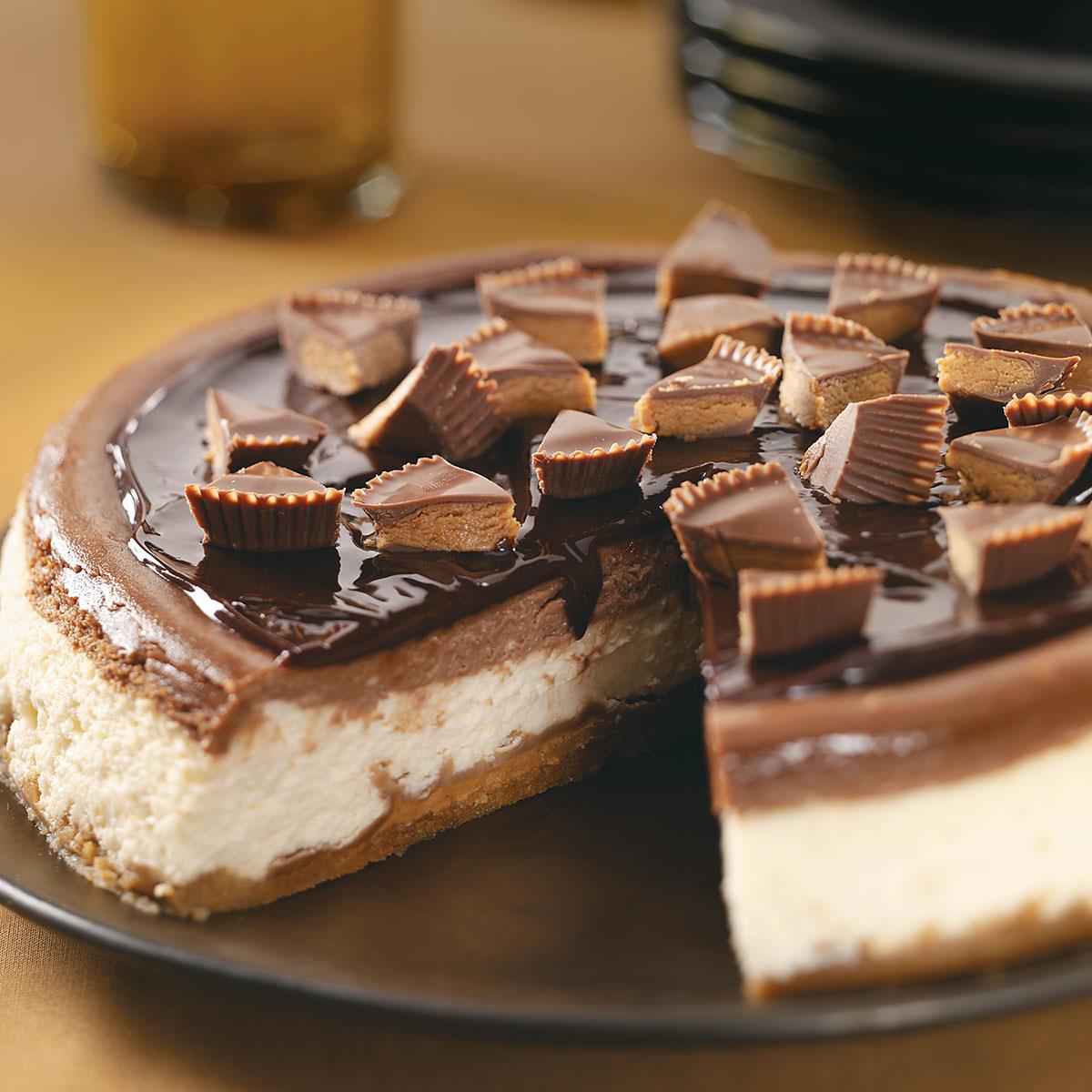 Makeover Peanut Butter Cup Cheesecake Recipe Taste Of Home