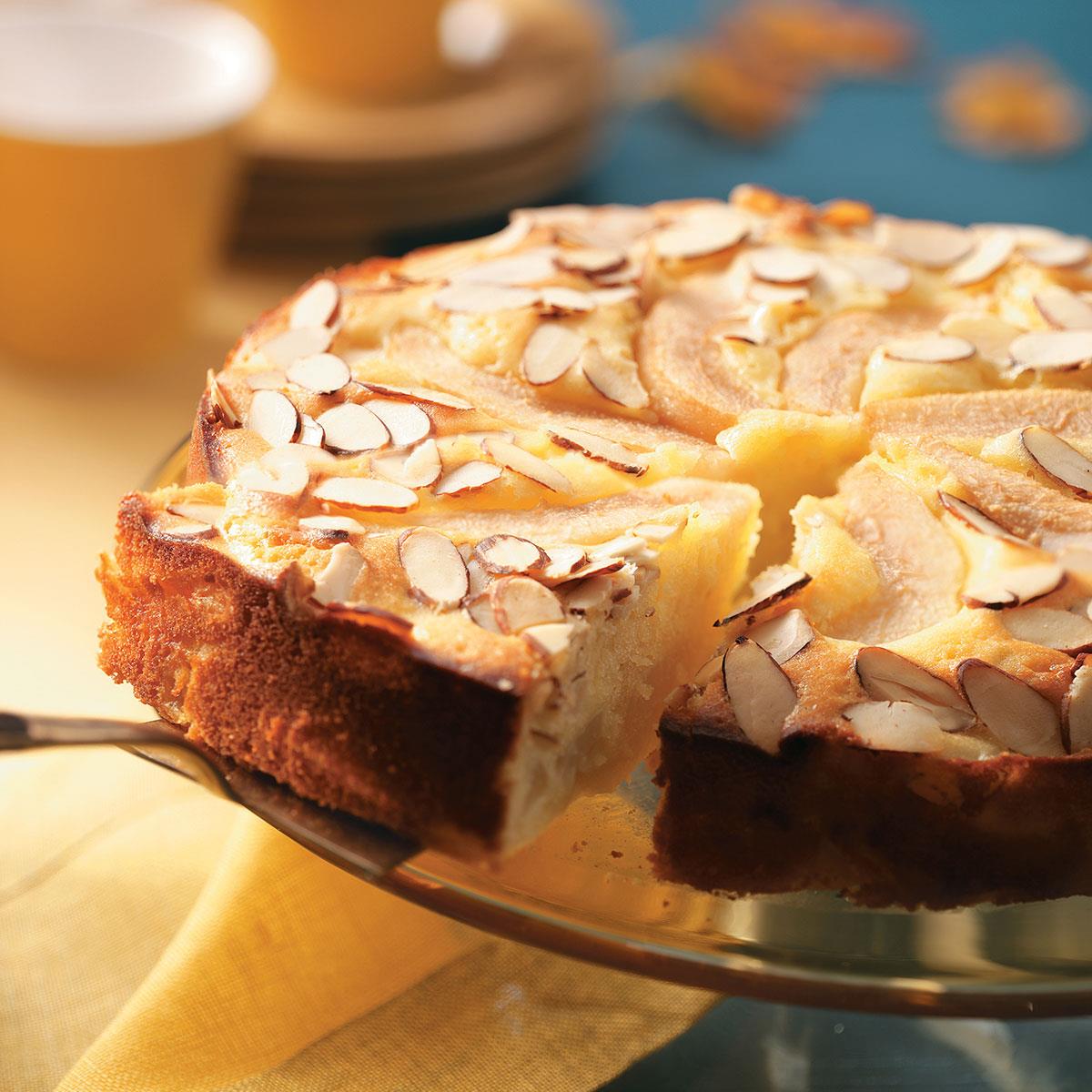 Old Fashioned Almond Pear Cake Recipe Taste Of Home