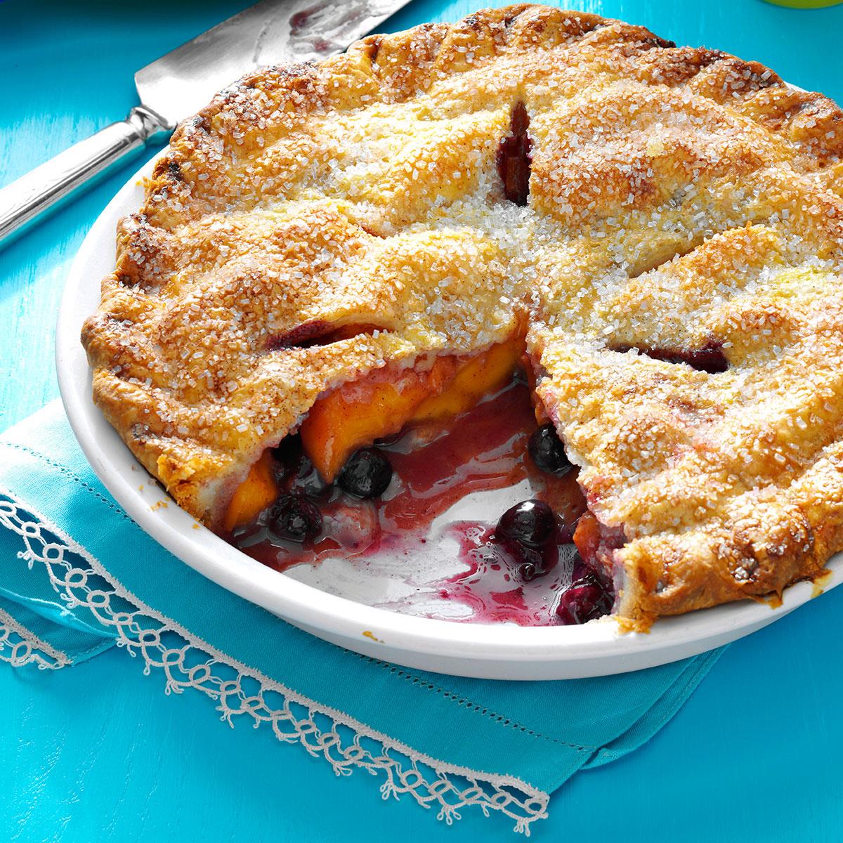 Peach Blueberry Pie Recipe Taste Of Home