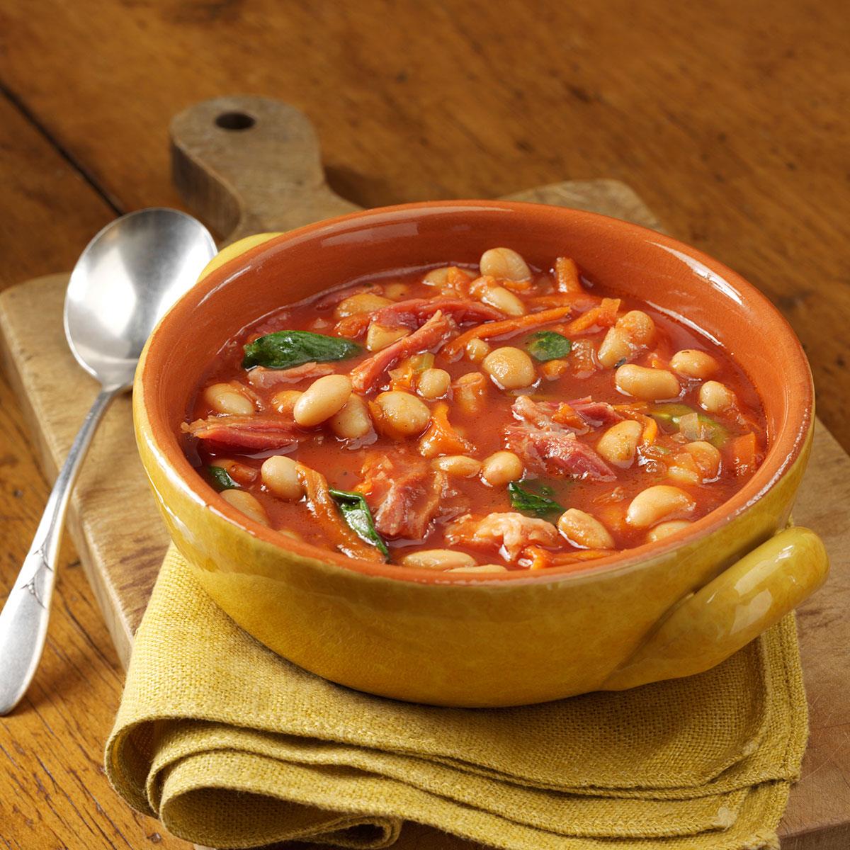 Bean soup is a favorite of home cooking Bean soup is a favorite of home cooking