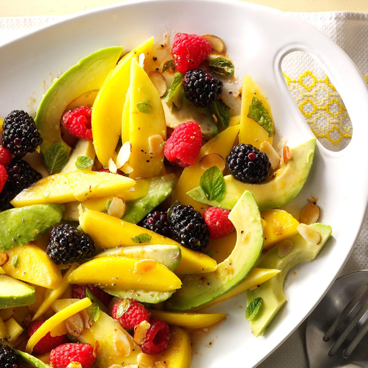 avocado fruit salad with tangerine vinaigrette recipe taste of home avocado a fruit