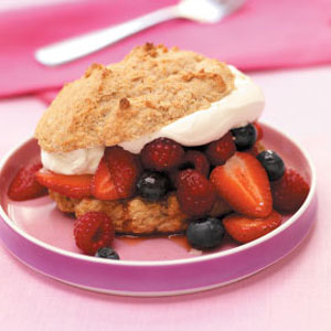 Spiced Triple Berry Shortcakes image