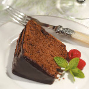 Chocolate Angel Food Cake with Coffee Icing image