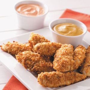 Party Size Crunchy Onion Chicken Tenders Recipe How To Make It Taste Of Home