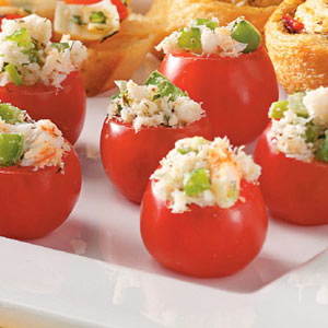 stuffed cherry tomato appetizer