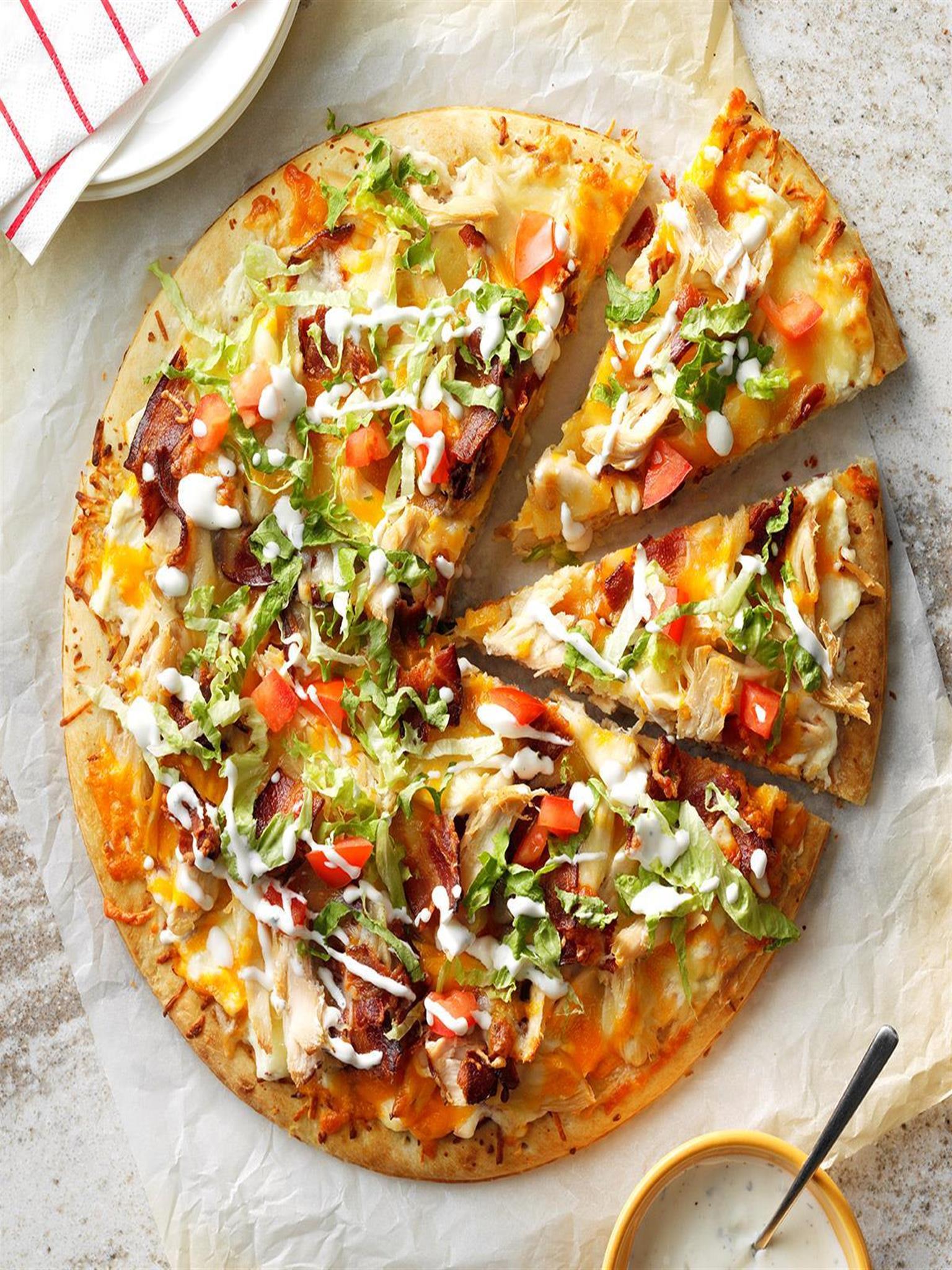 Bacon-Chicken Club Pizza Recipe: How to Make It