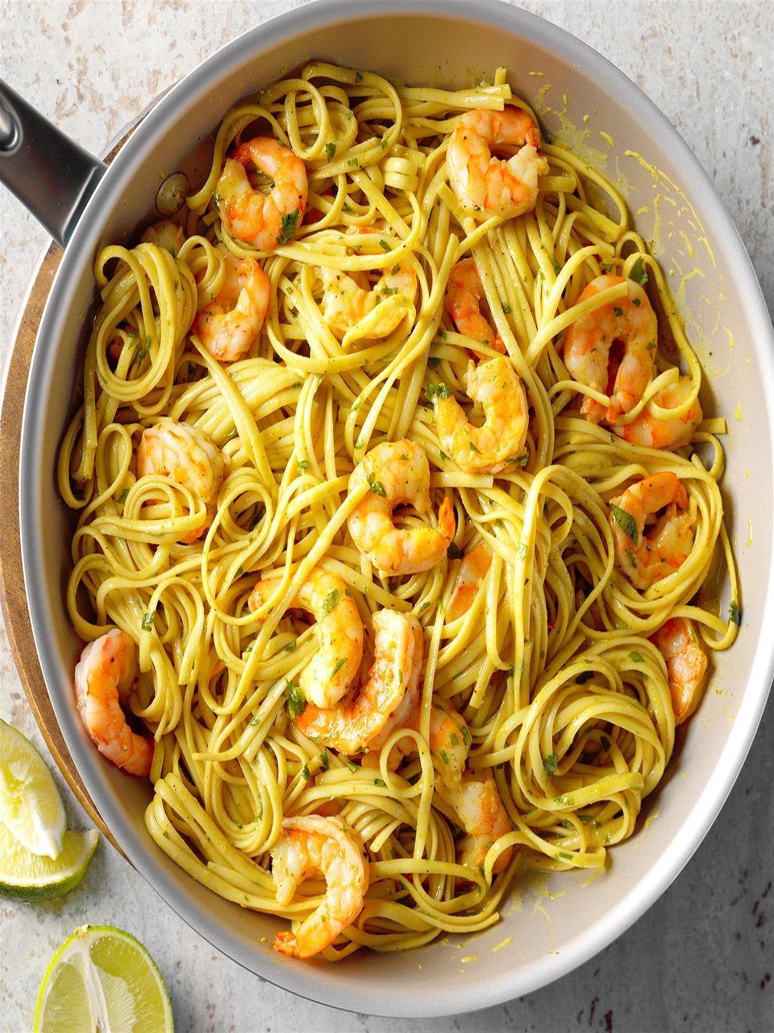 Curry Shrimp Linguine Recipe: How to Make It