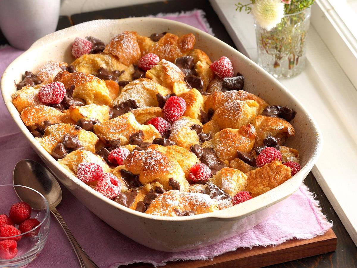 Dark Chocolate Croissant Bread Pudding Recipe How To Make It