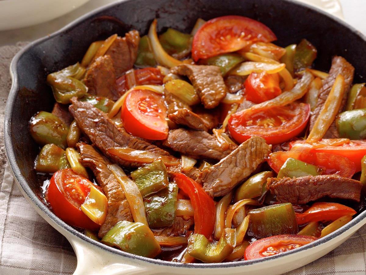 pepper steak with onion