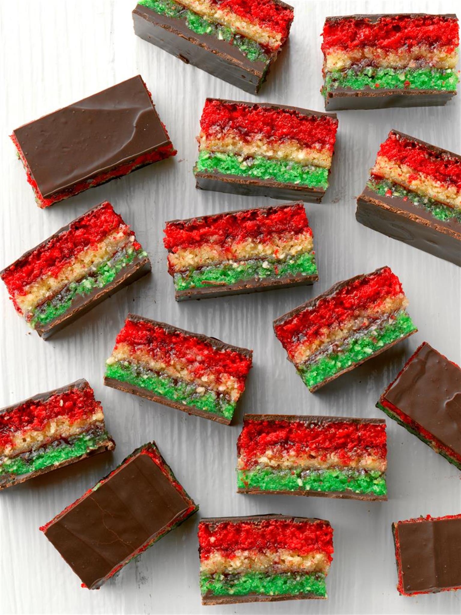 Neopolitan Tri Color Rainbow Cookies