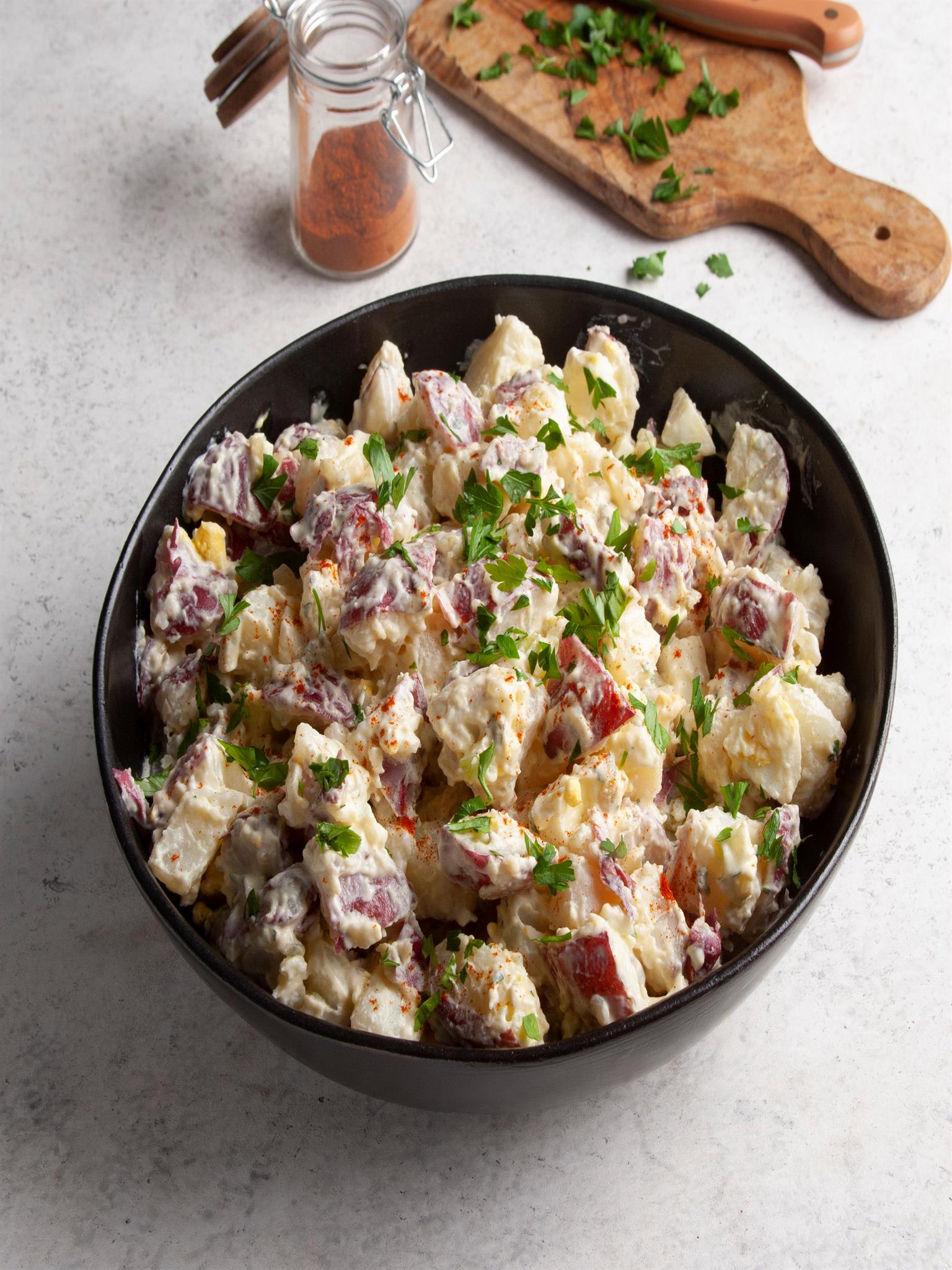 carbs in potato salad with mayo and eggs