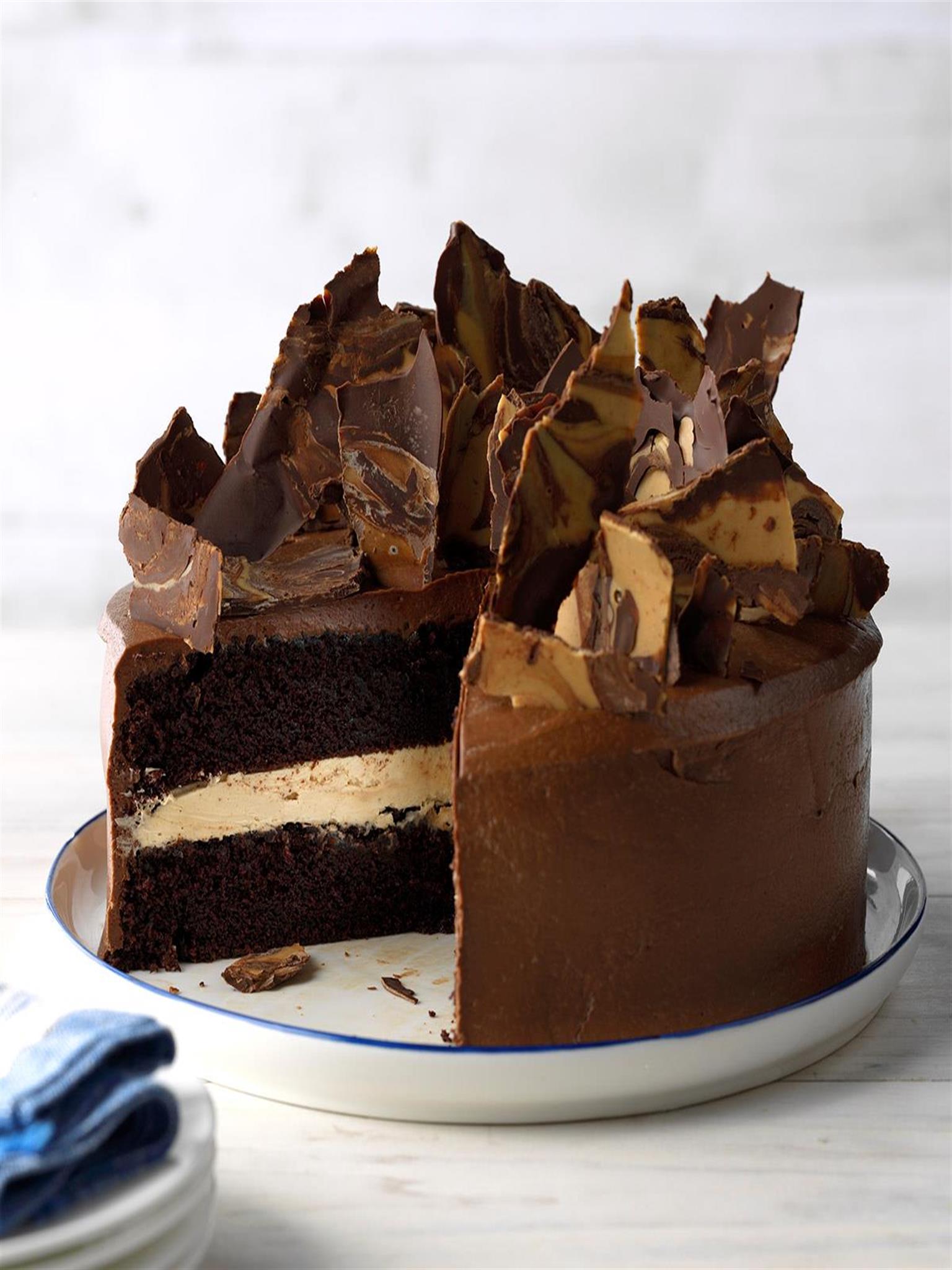 Chocolate Peanut Butter Layer Cake - The Cake Chica