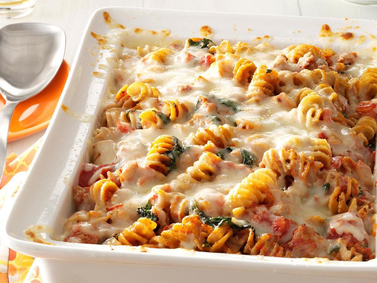 Sausage Spinach Pasta Bake Recipe: How to Make It