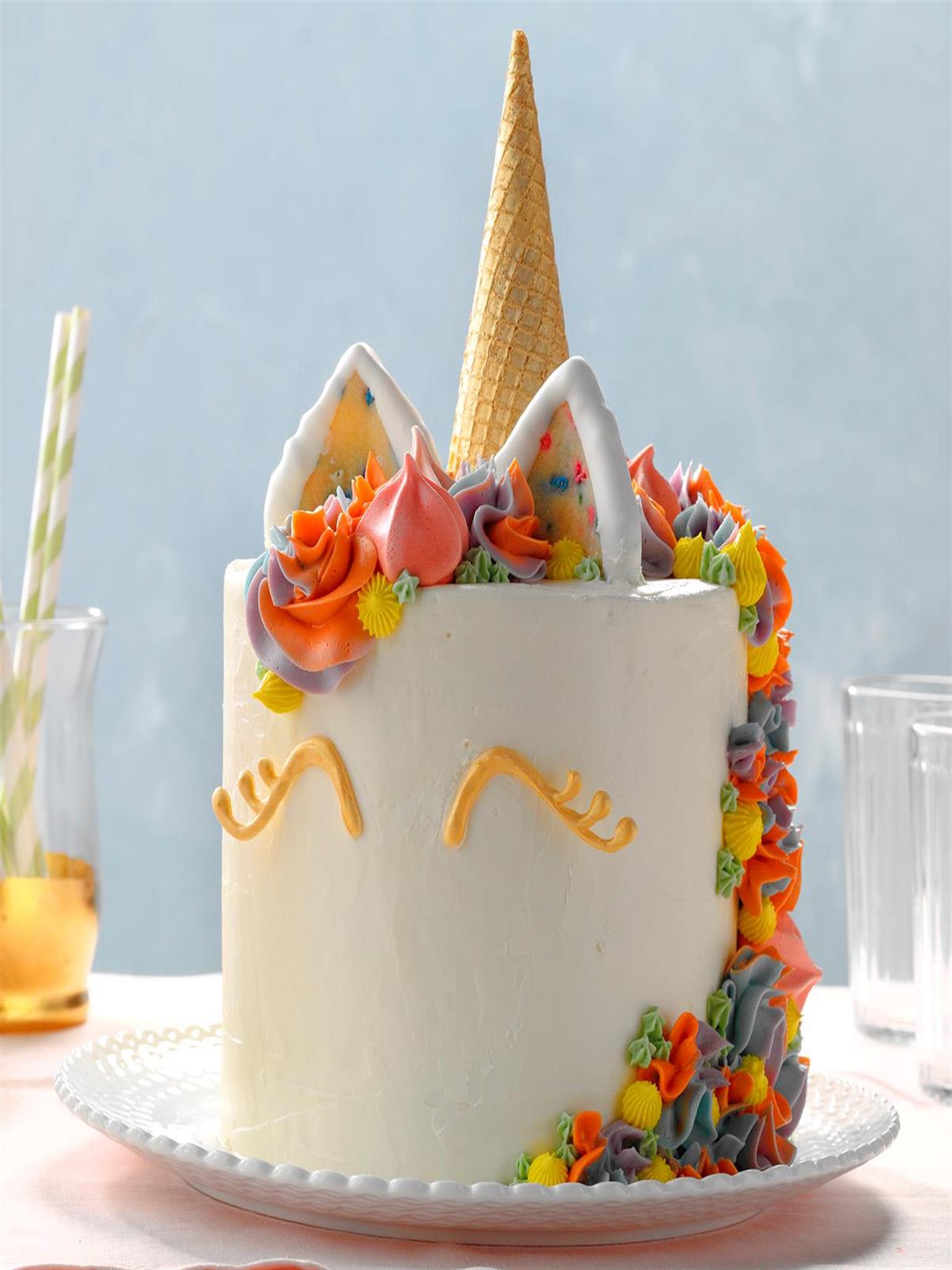 1st birthday cake | 5 kg 3 tier cake | three tier unicorn cake | unicorn  cake design |cake - YouTube