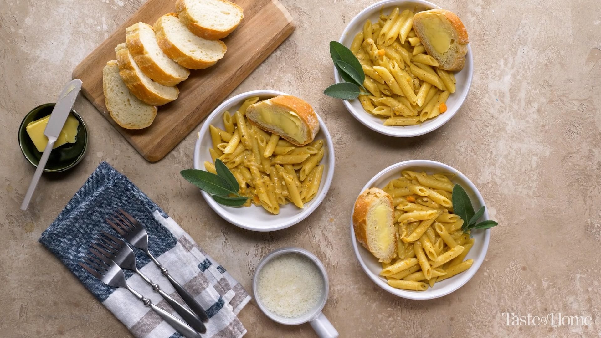 Penne with Creamy Sweet Potato Sauce