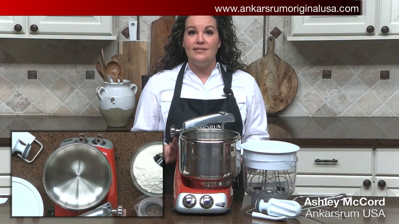  Ankarsrum Assistent Original AKM 6230 Electric Stand Mixer, 7.4  Quart (Red) : Home & Kitchen